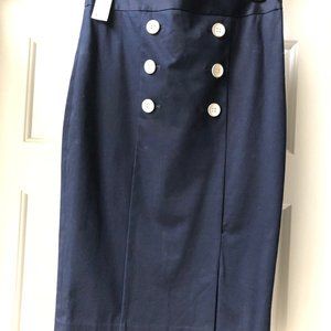 The Limited Navy  Skirt w/ Button Detail - Size 4